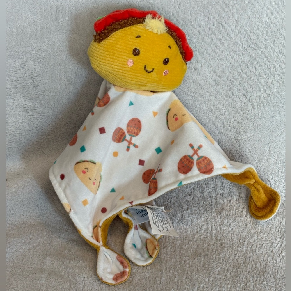 Mary Meyer Sweet Soothie Taco Plush Lovey Baby Security Blanket Knotted Corners